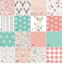 Deer Antler Baby Rag Quilt - Brambleberry Ridge Forest Crib Bedding - thumbnail 2