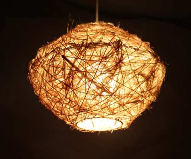 Rattan Silk Pendant Light, Ceiling Lighting Fixture, Decorative Lamps - image 1