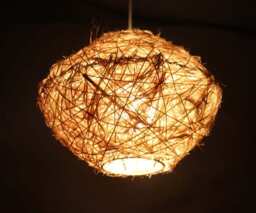 Rattan Silk Pendant Light, Ceiling Lighting Fixture, Decorative Lamps
