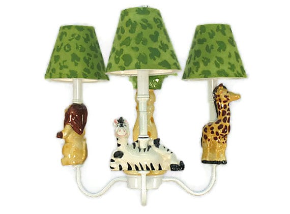 Safari Friends Chandelier Hand-Painted Jungle Animal Nursery Lighting