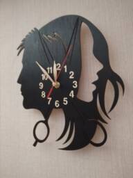 Handmade Wall Clock 12 Or 18 Inches, Hairdresser Gift Haircutter Beauty Salon, Hairdressing Parlor Salon