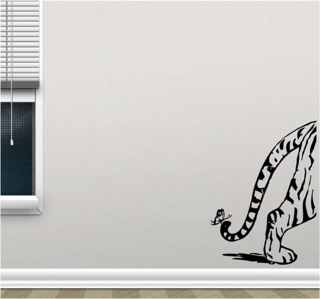 Butterfly Tiger Tail Vinyl Wall Art, Decal, Sticker, Transfer, Mural, Removable, Decor, Interior, Exterior, Peel & Stick, - 0739 - image 1
