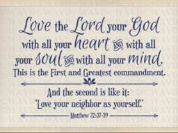 Christian Wall Decal-Love The Lord Your God-Matthew 37-39 - Code 29 Scripture Wall Decal, Religious Quote5 - thumbnail 3