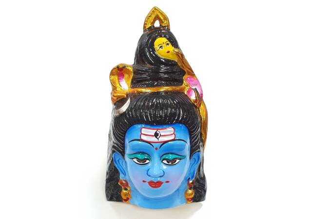 Rare Lord Shiva/Shivji Ji Wall Hanging Face , Solid Alloy Built To Last - image 1