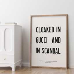 Cancelled Poster Cloaked in Scandal Wall Art, Music Lyric Print - thumbnail 1