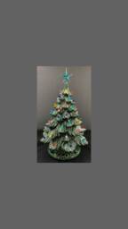Ceramic Christmas Tree - Aqua Aurora Star - thumbnail 1