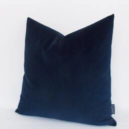 Solid Navy Velvet Pillow Cover Decorative Throw Cushion - thumbnail 3