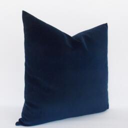 Solid Navy Velvet Pillow Cover Decorative Throw Cushion - thumbnail 2