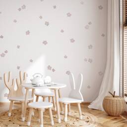 Wall Decals - Pink Flower Wall Stickers For Nursery Girls Room D??cor Watercolour Botanical Decals By Dizzy Duck - thumbnail 1