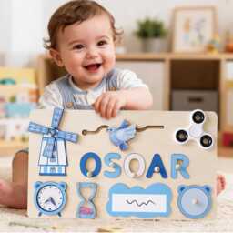Custom Baby Name Puzzle, Personalized Kids Busy Board, Montessori Learning Toy, Birthday Gift For Kids, Room Decor, 1st Christmas Gifts