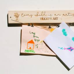 Children Artwork Display Personalised Engraved Wood Sign - thumbnail 2