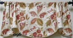 Maras Spice By Mill Creek - Window Valance/Lined & Corded Rod Pocket Scallop Valance/ Designer Fabric - thumbnail 1