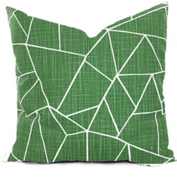 Pillow Covers Custom - Blue Italian Denim Pine Green Kelly White Linen Look Ikat Tribal Modern- All Sizes 16x16 18x18 Throw Accent - thumbnail 2