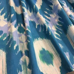Cafe Curtains Cotton Fabric Kitchen Valance Turquoise Ethnic Window Custom - thumbnail 2