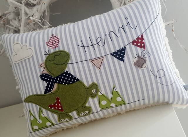 Personalized Dino Cuddly Pillow With Name - image 1