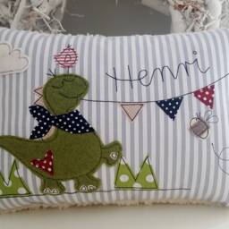 Personalized Dino Cuddly Pillow With Name - thumbnail 3