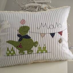 Personalized Dino Cuddly Pillow With Name - thumbnail 4
