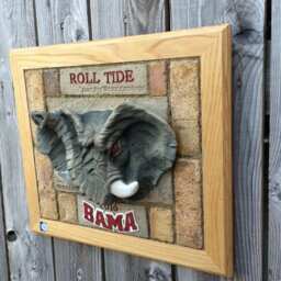 Alabama Roll Tide Bama Crimson Wall Hanging Brick Sculpture - Perfect For Alumni, Graduation & Christmas - thumbnail 2