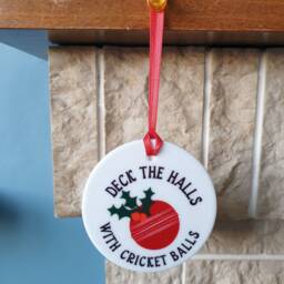 Cricket Ceramic Christmas Tree Decoration - Deck The Halls With Balls - thumbnail 3