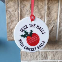 Cricket Ceramic Christmas Tree Decoration - Deck The Halls With Balls - thumbnail 2