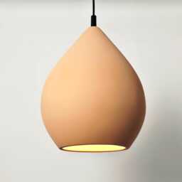 Organic Contemporary Ceramic Pendant Light, Handmade Hardwired/Plug in Island Lighting - Naaya Cepa - thumbnail 1