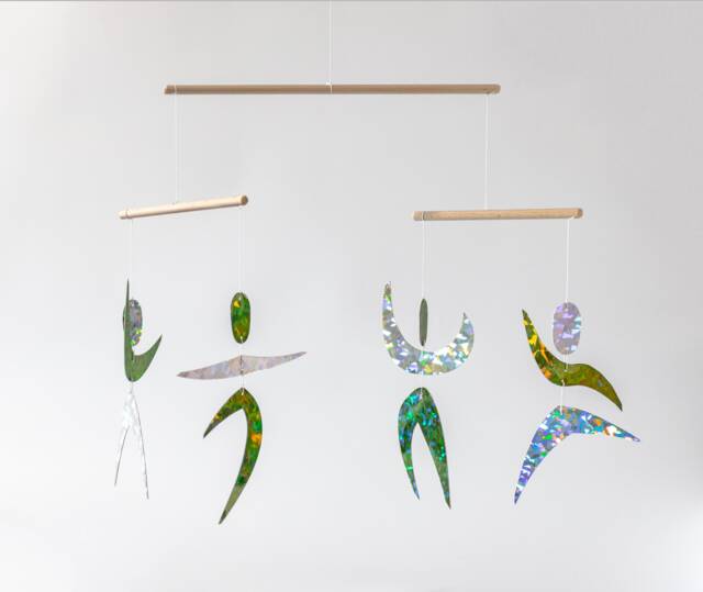 Holographic Dancers Montessori Mobile. Hanging Mobile. A Dancer Essential Montessori Mobile Baby, Girl, Boy