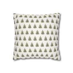 Christmas Tree Throw Pillowcase - Rustic Modern Farmhouse Winter Living Room Decoration, Holiday Cushion Pillow Cover, Festive Home Decor - thumbnail 3
