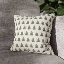 Christmas Tree Throw Pillowcase - Rustic Modern Farmhouse Winter Living Room Decoration, Holiday Cushion Pillow Cover, Festive Home Decor - thumbnail 1