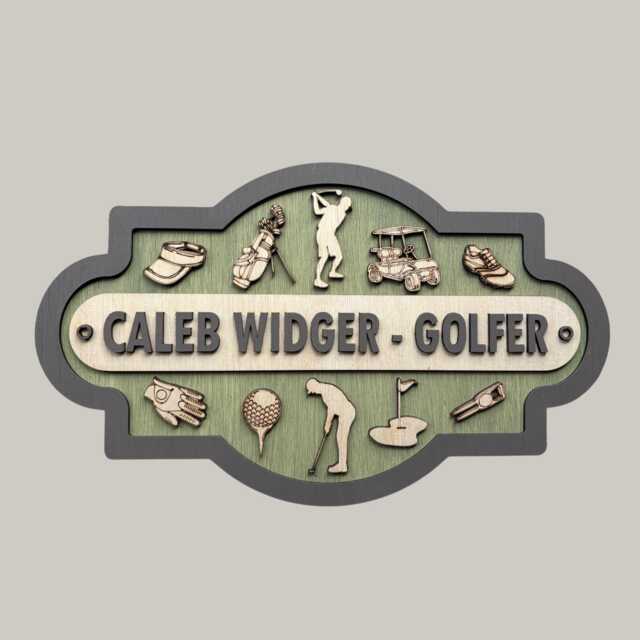 Personalised Golf Gifts For Dad, Man Cave Decor, Sign Fan, Gift Golfer Fathers Day Plaque Wooden Wall Decor - image 1