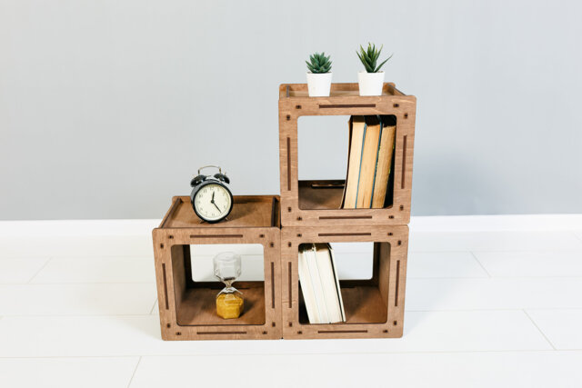 Bookshelves, Square Shelves, Geometric Shelves, Custom Bookcase, Housewarming Gift, Modular Shelving, Shelves - image 1