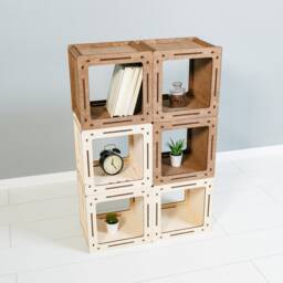 Bookshelves, Square Shelves, Geometric Shelves, Custom Bookcase, Housewarming Gift, Modular Shelving, Shelves - thumbnail 2
