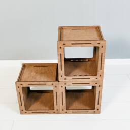 Bookshelves, Square Shelves, Geometric Shelves, Custom Bookcase, Housewarming Gift, Modular Shelving, Shelves - thumbnail 3
