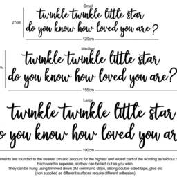 Wooden Wall Quote Twinkle Little Star Nursery Decor - thumbnail 3