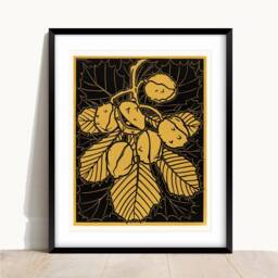 Horse Chestnut Art Nouveau Print Julie De Graag Vintage Poster - thumbnail 2