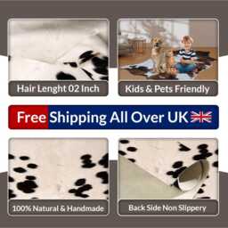 Luxurious Medium Grey & White Cowhide Rug - Unique Natural Pattern For Sophisticated Homes - thumbnail 4