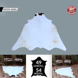 Luxurious Medium Grey & White Cowhide Rug - Unique Natural Pattern For Sophisticated Homes - thumbnail 2