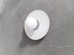 Handmade Ceramic Wall Sconce Carved Texture, Modern Light Fixture