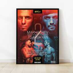 Ufc 311 Poster - Makhachev Vs Tsarukyan, Mma Wall Art - thumbnail 1