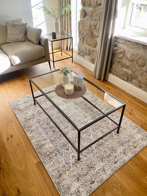 Madison Glass Metal Coffee Table - Dark Bronze - image 1