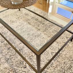 Madison Glass Metal Coffee Table - Dark Bronze - thumbnail 4