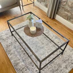 Madison Glass Metal Coffee Table - Dark Bronze - thumbnail 2