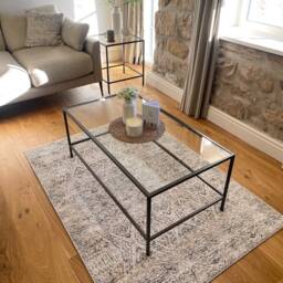 Madison Glass Metal Coffee Table - Dark Bronze - thumbnail 3