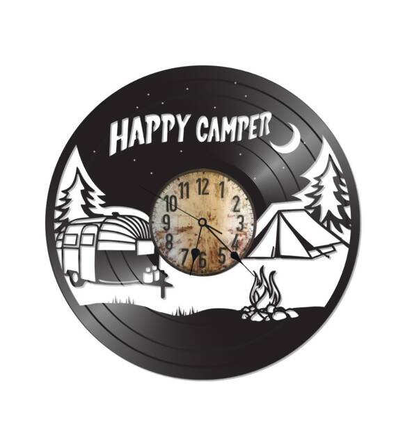 Free Shippingfree Shipping Happy Camper Vinyl Record Clock - image 1
