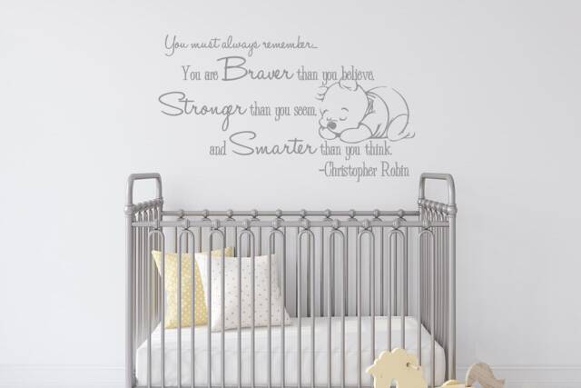 Winnie The Pooh Baby - Classic Pooh Decals Wall Decal Nursery Kids Room Children Decorations Sm160 - image 1