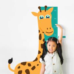 Giraffe Growth Chart Decal - Reusable Kids Height Tracker
