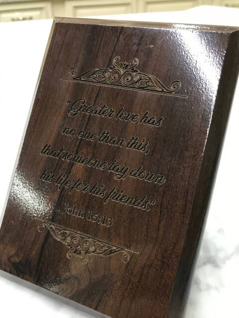 Personalized Engraved Bible Verses On Wood With Stand - image 1