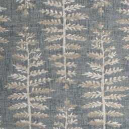 Botanical Cushion Cover Iliv Fernia Mist Blue Cotton Pillow, 16 - thumbnail 2