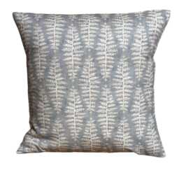 Botanical Cushion Cover Iliv Fernia Mist Blue Cotton Pillow, 16 - thumbnail 1