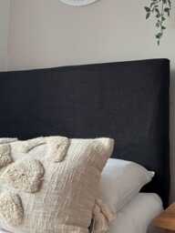 Bespoke Headboard Cover - Black Linen Style Fabric