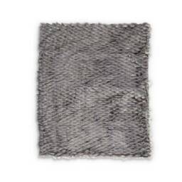 Grey Feather Faux Fur Throw Blanket Rustic Home Decor - 64x52 - thumbnail 3